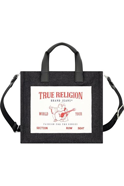 True Religion Womens Tote Bag, Women's Medium Denim Travel Shoulder Bag With ...