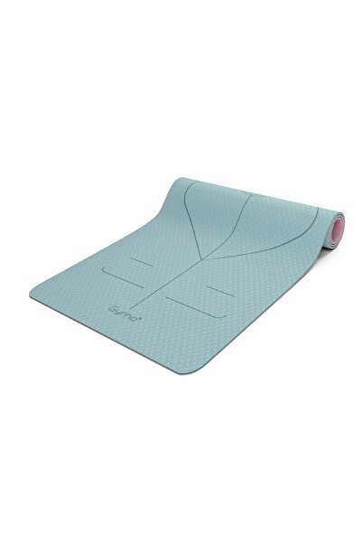 Gymo Pro Series Hizalamalı 6mm TPE Yoga Matı Pilates Minderi 183x66mm Nane Ye...