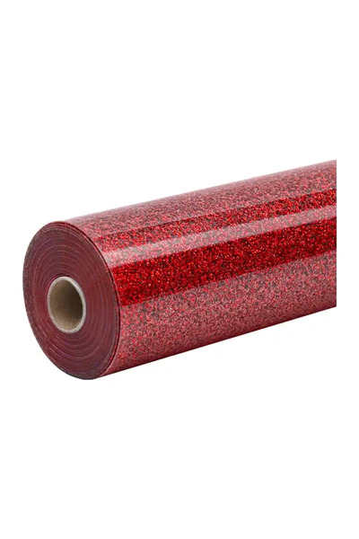 Htvront Folie de transfer termic cu sclipici, 30,5 cm x 90 cm (roșu)
