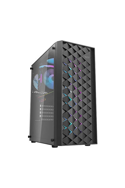 darkFlash Carcasă PC DK351 (negru) + 4 ventilatoare RGB