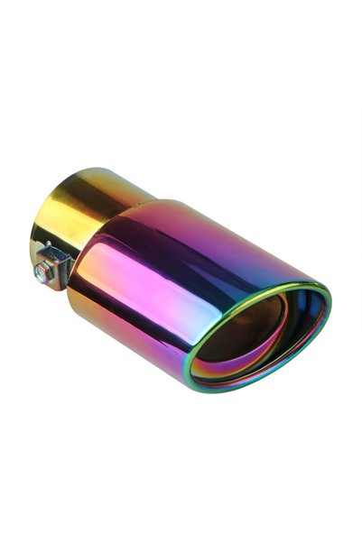 Choice1 Neon chrome Straight 1PCS 2.5" Inlet Car Auto Exhaust Muffler Tip Pip...