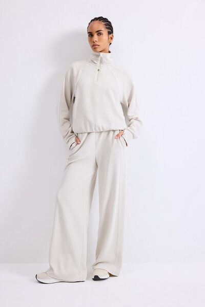 DeFacto Wide Leg Elastic Waist Pocketed Waffle Sports Sweatpants I3632Ax26Au