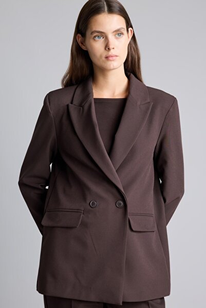 DeFacto Oversized Jacket Collar Lined Blazer Jacket C2457Ax26Au