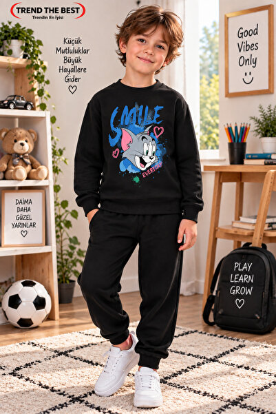 TREND THE BEST Trendin En İyisi Trening negru unisex pentru iarnă, pentru fet...