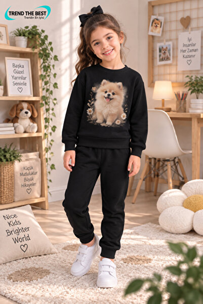 TREND THE BEST Trendin En İyisi Winter Unisex Black Tracksuit, Black Sweat To...