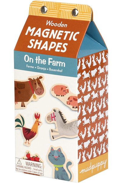 Mudpuppy On the Farm Wooden Magnetic Shapes, 9780735333482