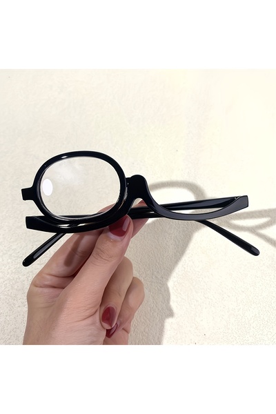 Choice +400 Black Magnifying Makeup Reading Glasses Rotating Lens Cosmetic Ma...