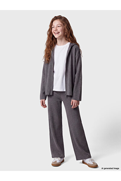 LC Waikiki Two Mt Shop Quality Lcw Kids Anthracite Hooded Girls' Tracksuit Set