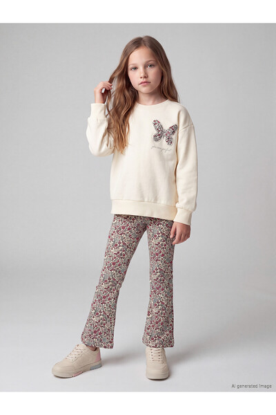 LC Waikiki Two Mt Shop Quality Lcw Kids Ecru 3 Thread Embroidered Loose & Bag...