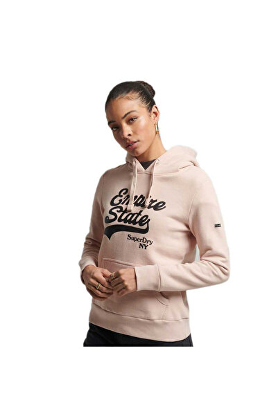 SUPERDRY Γυναικείο Βίντατζ Φούτερ με Λογότυπο Μπόρο, Μέγεθος XS
