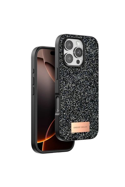 OtoTech Onegif apple iphone 16 pro max bright glitter cover - black