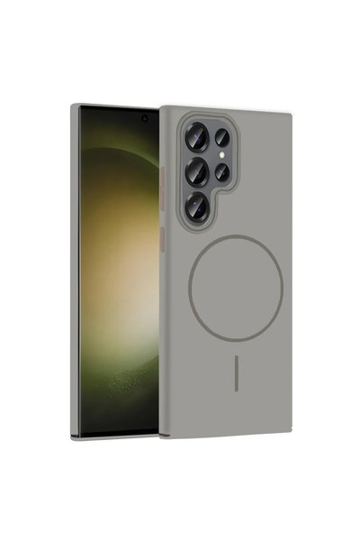 FMA Joko Samsung Galaxy S23 Ultra Broş Magsafe Cover - Titan Grey