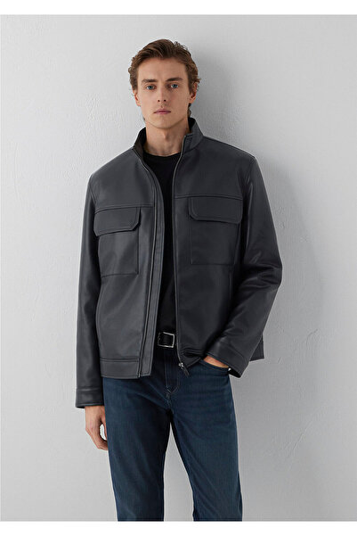 Mavi Siyah Suni Deri Ceket Regular Fit / Normal Kesim 0110888-71379