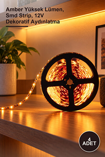 Yenilig 4 komada CT-4538A Ct-4538 12W 240 čip unutrašnja LED traka – Amber vi...
