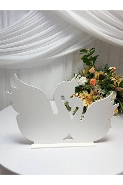 OEM Ornament Decor Cuplu Lebede PVC Alb