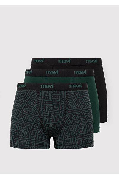 Mavi Baskılı Yeşil Boxer 0912465-85173