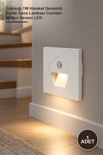 Yenilig 1 Adet CT-5170G Ct-5170 Sensörlü Ledli Koridor Armatürü – Günışığı 1W...