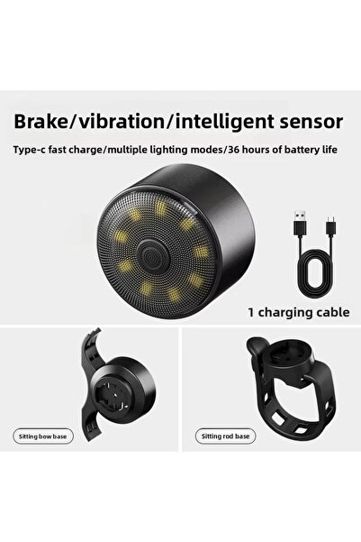 Choice Smart Brake Smart Brake Sensing Light Colorful Bicycle Rear Light LED ...