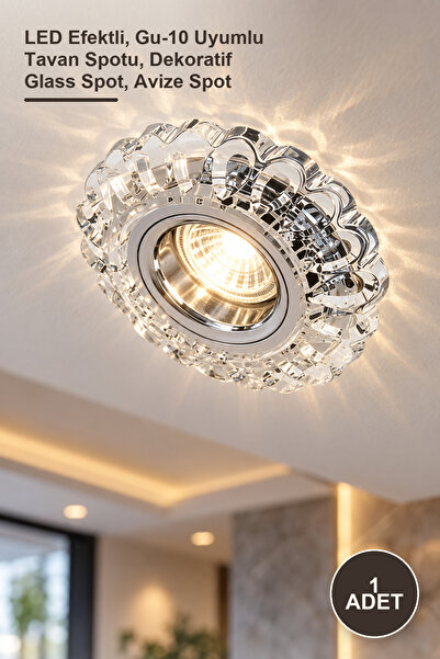 Yenilig 1 Adet Cam Dekoratif Spot Sümbül Ct-6594 – LED Efektli, Gu-10 Uyumlu ...