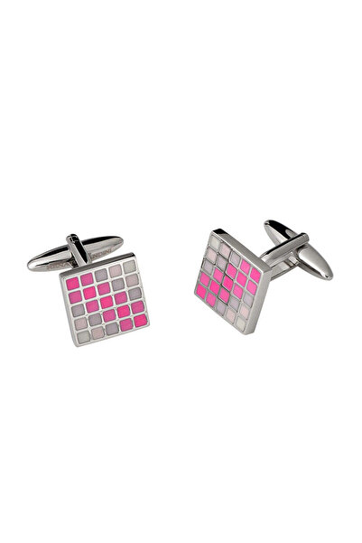 RENATO LANDINI Pink & Chrome Cufflinks/ Connection 24