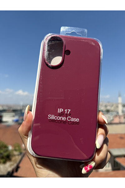 Mobildizayn iPhone 17 Uyumlu Premium Bordo Lansman Kutulu Telefon Kılıfı K1017