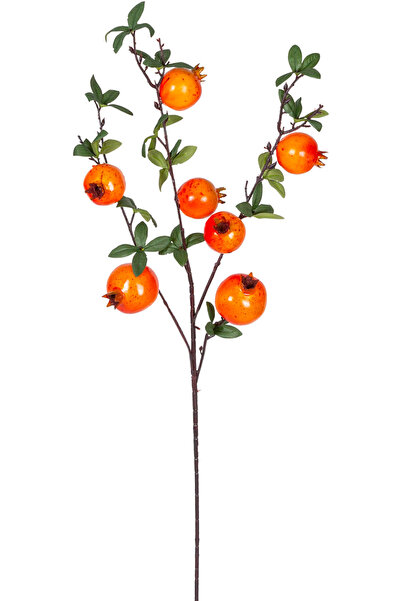 Herdekora Yapay Nar Dalı Turuncu 80 Cm.