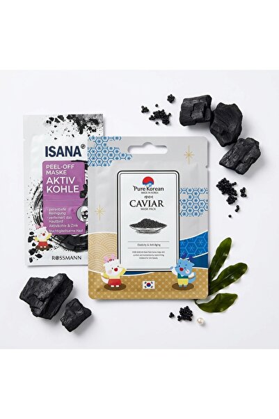 PURE KOREAN 2'li Evde Spa Cilt Bakım Seti - Soyulabilir Aktif Kömür Maske & I...