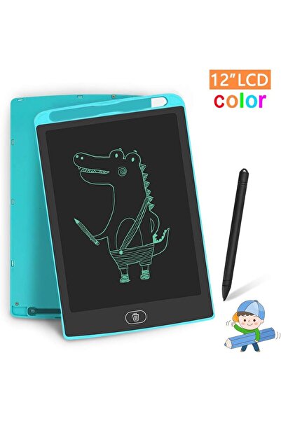 Noonedibs Tablă de scris LCD 12 inchi, colorată, cu stilou, pentru copii, des...