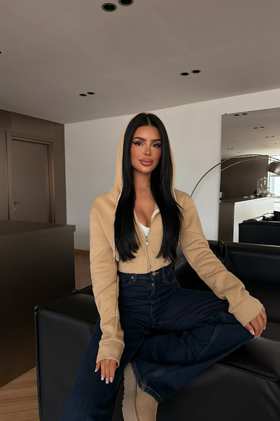 Eyyo Bej Caiden Crop Hırka