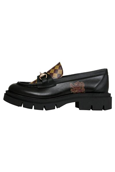 Dogo Women's Vegan Leather Black Loafer - Warner Bros Harry Potter House of Gryffindor Design