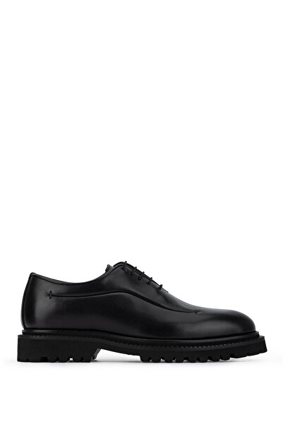 Tamer Tanca Men's Genuine Leather Black Casual Shoes