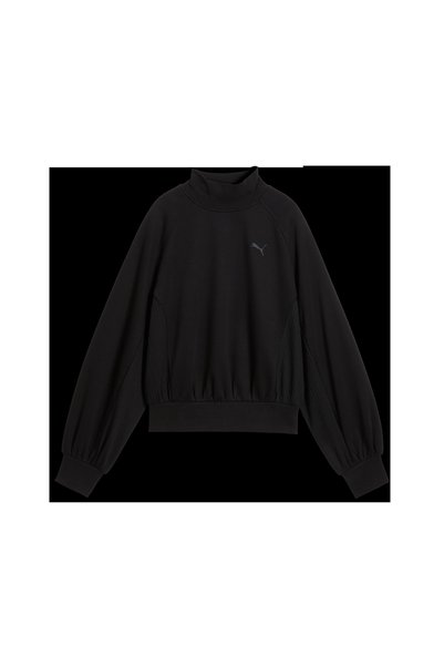 Puma HER Mock Neck Crew Siyah Kadın Sweatshirt