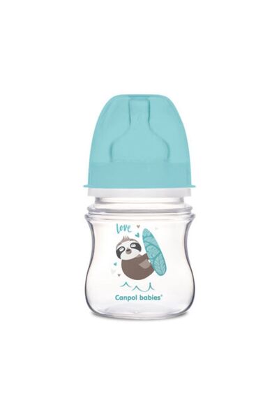 CANPOL Μπιμπερό με Φαρδύ Λαιμό Αντι-κολικό 120ml +0μ Easystart Μπλε 35/220