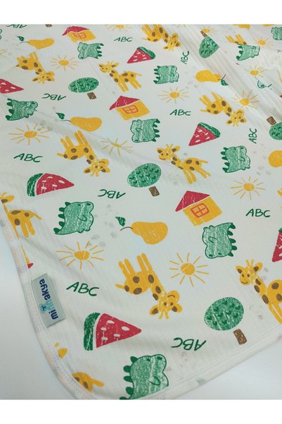 minnakya Newborn Baby Blanket Cotton Single-Layer Ribbed Combed Cotton Stroll...