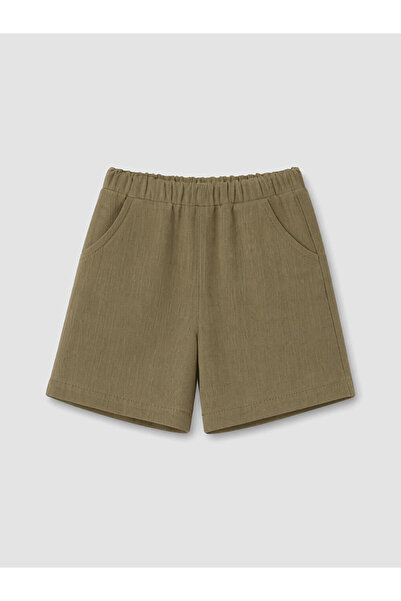 LC Waikiki Özmarka New Season Khaki Elastic Waist Baby Boy Shorts