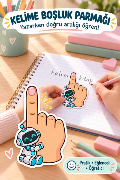 alışveriş kurdu 1. Sınıf Kelime Arası Boşluk Bırakma Parmağı 8’li – Robot Yaz...