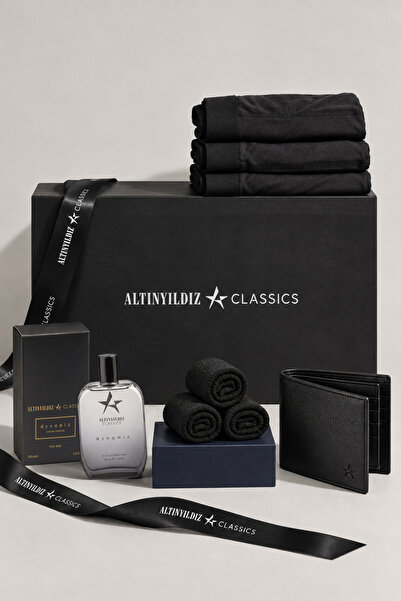 AC&Co / Altınyıldız Classics Erkek Siyah Özel Hediye Kutulu 3'lü Boxer-Parfüm...