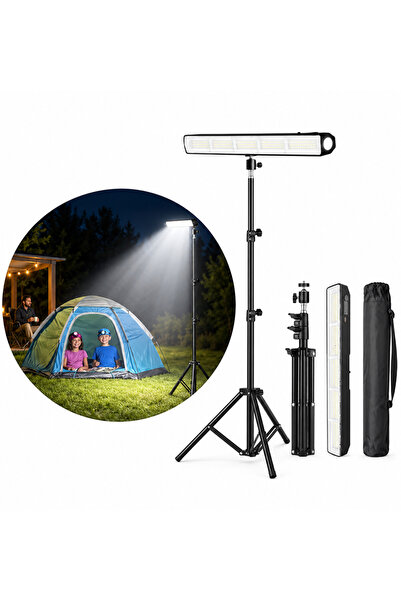 Pomefar 8000 Lumen Rechargeable LED Camping Light Bar, Cordless Lamp with Det...