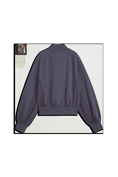 Puma HER Mock Neck Crew Mor Kadın Sweatshirt