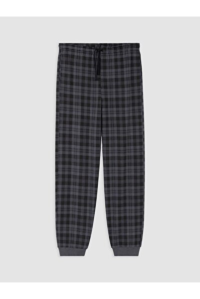 LC Waikiki Ozmarka New Season Black Regular Fit Plaid Men's Pajama Bottoms