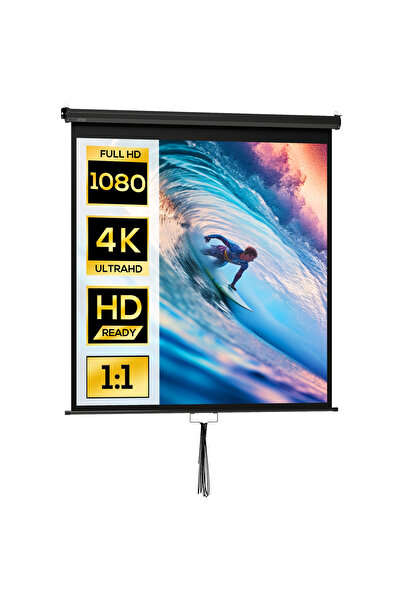 Generic Brand Ecran de proiecție 152 x 152 cm (85 de inci), 1:1 HD/4K, pentru...