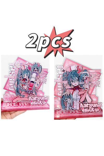 BANDAI 2pcs Hatsune Miku Kasane Teto Acrylic Stand Figure Hatsune Miku Projec...