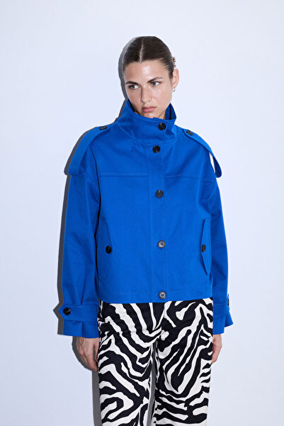 BE BLUE Saks Stand-Up Collar Jacket