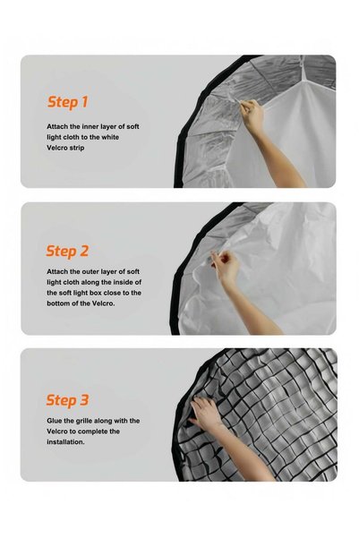 glanfen 90cm / 35" Deep Parabolic Softbox with Honeycomb Grid, One-Button Quick-Release Bowens Mount Softbox with Carry Bag, Lightweight 1.26kg Dual Diffuser Kit for COB LED Video Light & Studio Flash