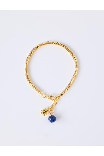 Jimmy Key Lacivert Charm Detaylı Zincir Bileklik