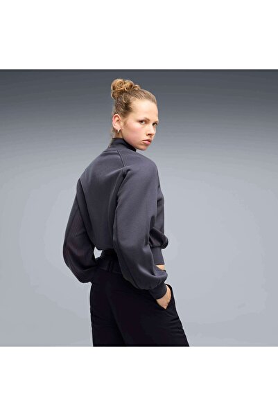 Puma HER Mock Neck Crew Mor Kadın Sweatshirt