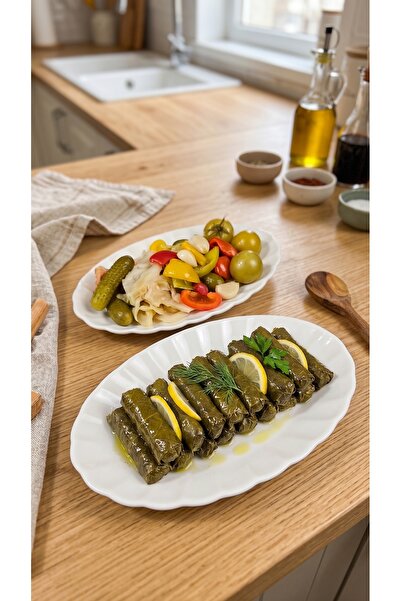 Işıl Porselen 2'Li Kayık Sunum Tabağı