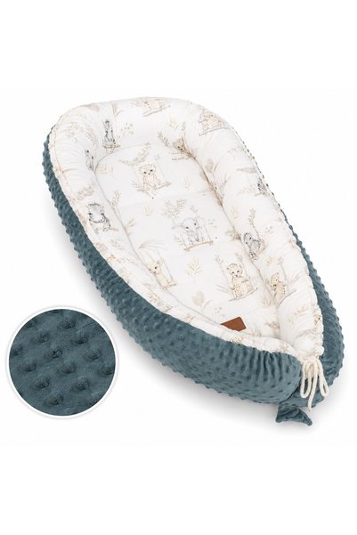 Maboo Nest 90x50εκ. Σαβάνα Σμαραγδί Μίνκι διπλής όψης 70306850211