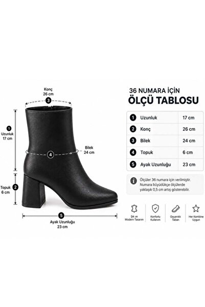 Les Passent Kadın Vanessa Kahverengi 6 cm Kalın Topuklu Sivri Burun Fermuarlı Bot