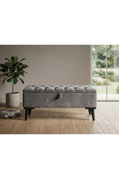 gürel Sandıklı puf Bench ayak ucu beybifes kumaş 90*35